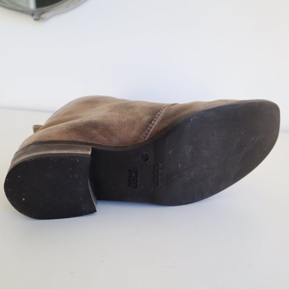 Lavorazione Artigiana Brown Leather Lace-Up Desert Ankle Boots, Size 6 - Picture 12 of 15